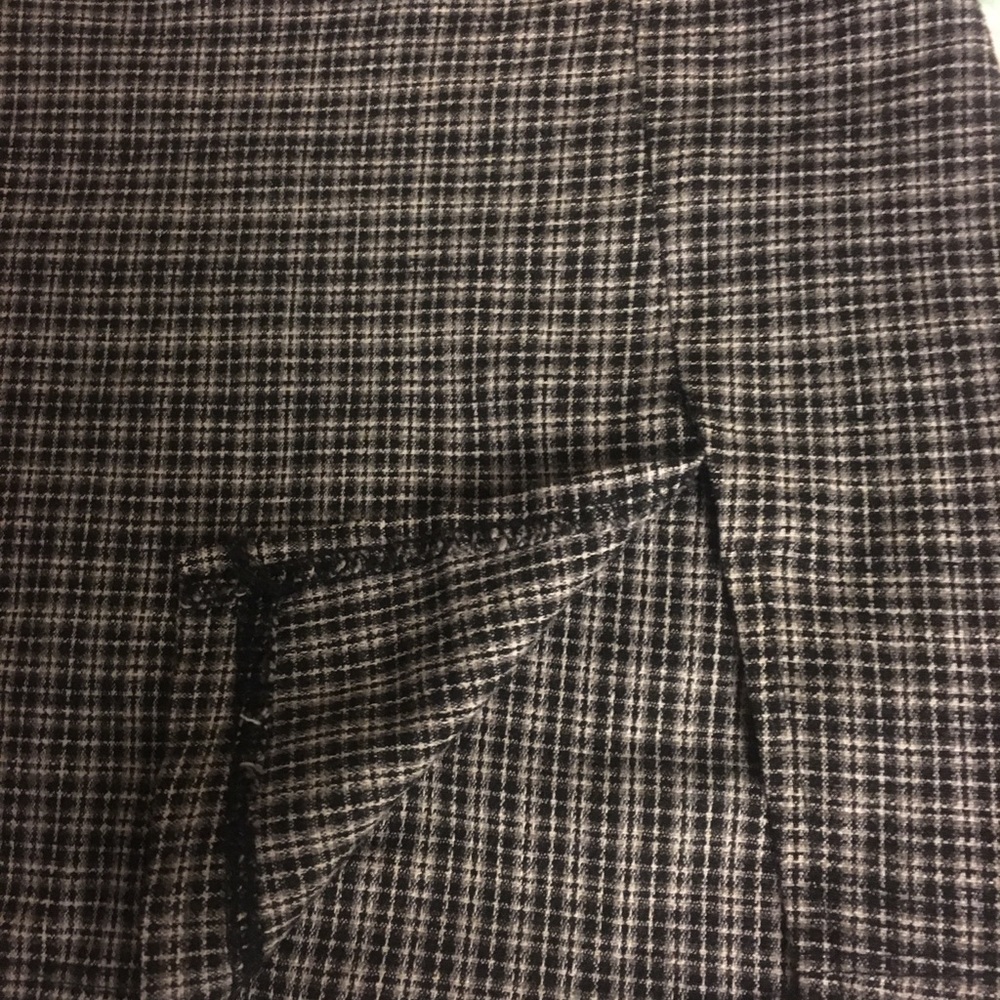 Black and white plaid skirt